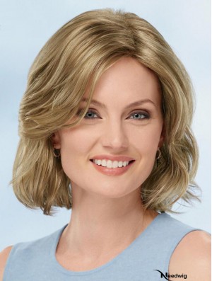 Blonde Synthetic Wavy Cheapest Medium Wigs