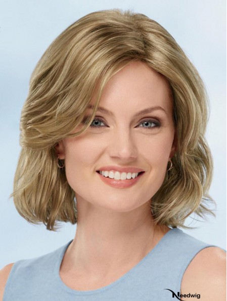 Blonde Synthetic Wavy Cheapest Medium Wigs