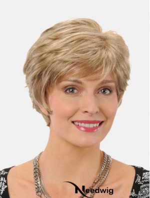 Straight 8 inch Synthetic Blonde Short High Quality Lace Wig