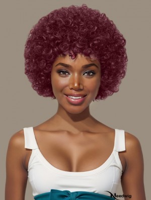 Burgundy Afro Wig Wear and Go Glueless Full Wigs for Party Full Wigs for Party