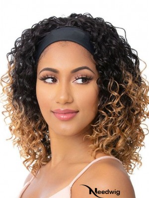 Headband Shoulder Length Curly Style Synthetic Wigs
