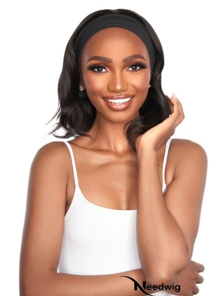 Natural Human Hair Headband Straight Wigs