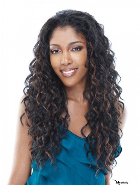 Long Kinky Brown Natural Brazilian Remy Hair Half Wigs