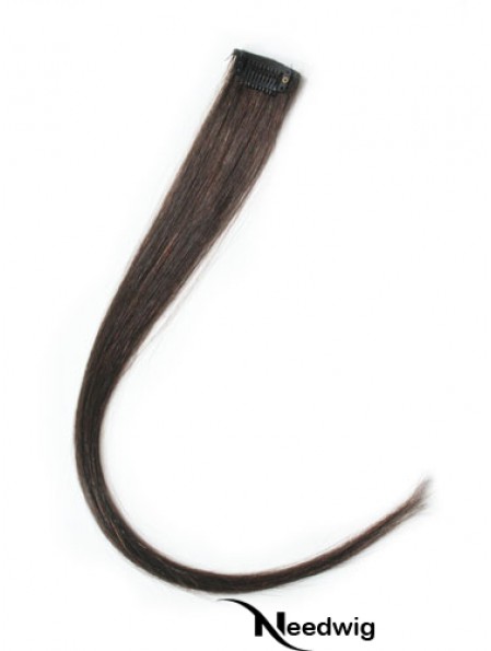 Modern Brown Straight Remy Human Hair Clip In Hair Extensions