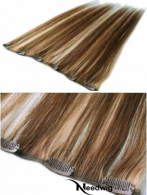 Good Brown Straight Remy Human Hair Clip In Hair Extensions