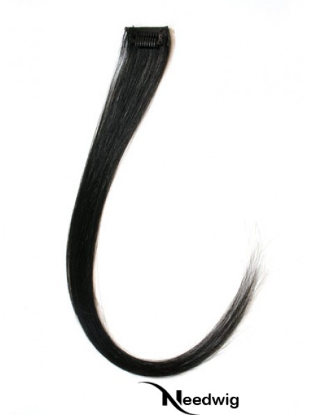 Exquisite Black Straight Remy Human Hair Clip In Hair Extensions