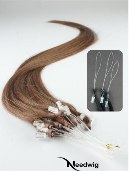 Style Brown Straight Micro Loop Ring Hair Extensions