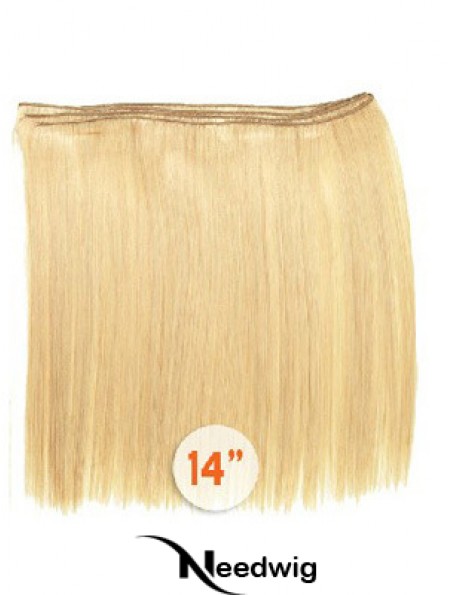 Straight Remy Human Hair Blonde Style Weft Extensions