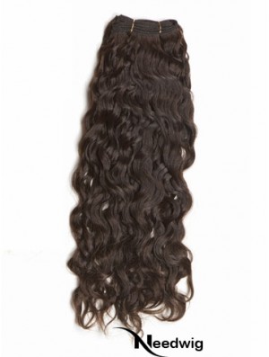 Curly Remy Human Hair Brown New Weft Extensions