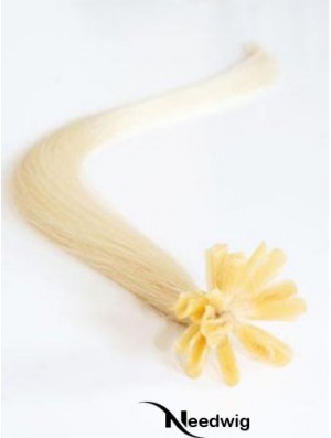 Blonde Straight Fashionable Nail/U Tip Hair Extensions