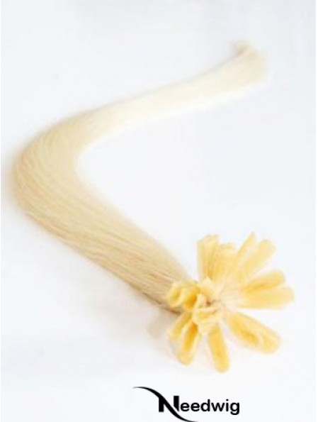 Blonde Straight Fashionable Nail/U Tip Hair Extensions