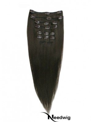 Good Black Straight Remy Human Hair Clip In Hair Extensions