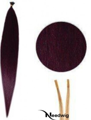 Red Straight Stick/I Tip Hair Extensions