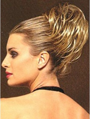 Clip On Hairpieces UK Straight Style Short Length Blonde Color