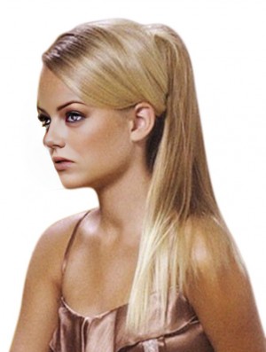 Perfect Blonde Straight Synthetic Clip In Hairpieces