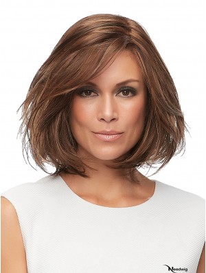 Brown Layered Straight 12 inch Remi Human Hair