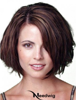 Blonde Bob Wigs Chin Length Lace Front Bobs Cut Straight Style