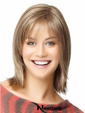 Short Bob Wigs Human Hair Shoulder Length Straight Style With Capless