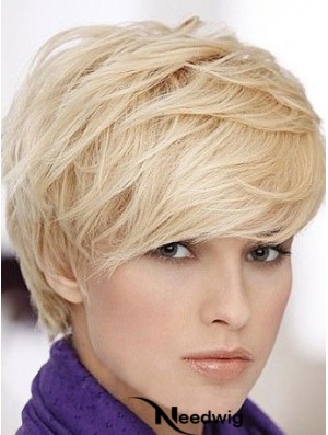 Short Straight Human Hair With Capless Short Length Boycuts