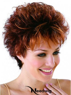 Remy Human Cropped Lace Front Curly Petite Monofilament Cap Wigs