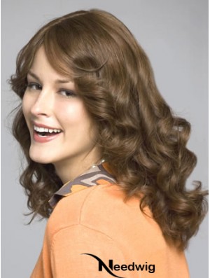 Brown Long Fashionable Wavy Layered Lace Wigs