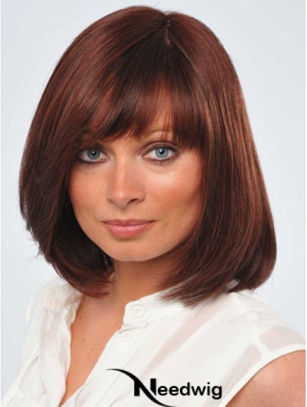 12 inch Fabulous Red Bobs Monofilament Wigs