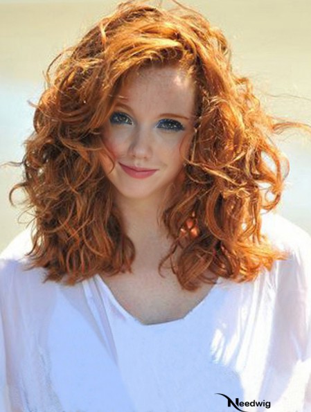 Real Hair  Wig Shoulder Length Cropped Color Wavy Style