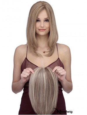 Shoulder Length Straight Without Bangs Cheap Blonde Lace Front Wigs
