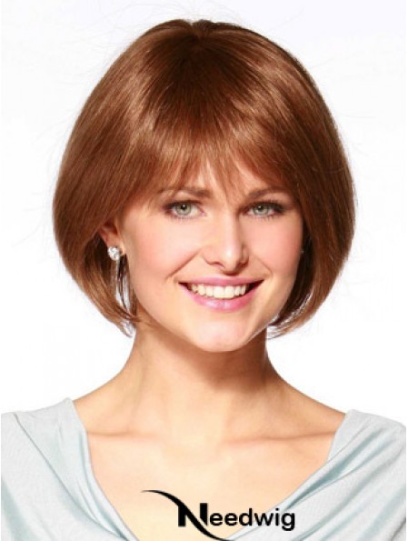 Chin Length Straight Monofilament Auburn Online Bob Wigs