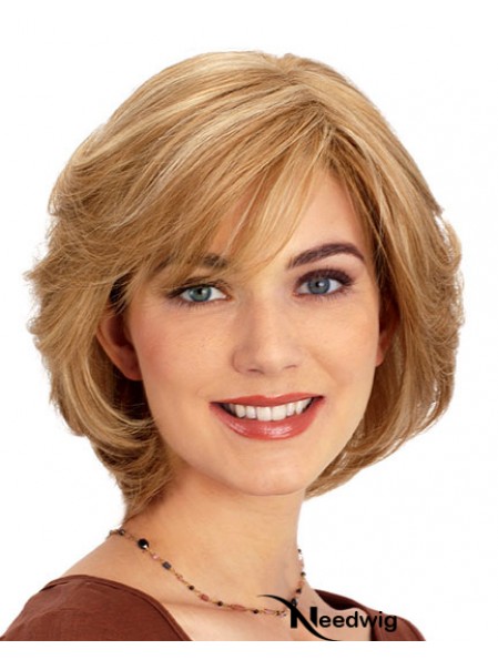 10 inch Blonde Chin Length Layered Wavy Sassy Lace Wigs