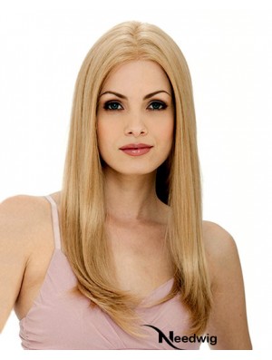 24 inch Blonde Long Layered Straight Flexibility Lace Wigs