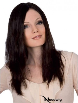 Cheapest 18 inch Auburn Long Without Bangs Straight Lace Wigs