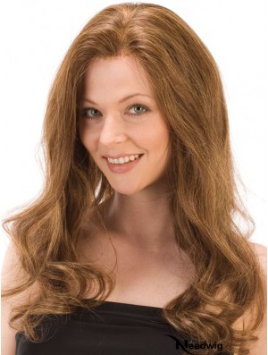 Wavy Without Bangs Monofilament Auburn Exquisite Long Wigs