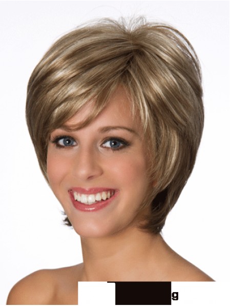 Layered Wavy Blonde 8 inch Real Human Wigs