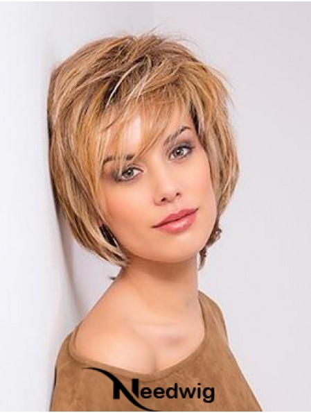 Monofilament Straight Bobs 10 inch Copper Chin Length Wigs Human Hair