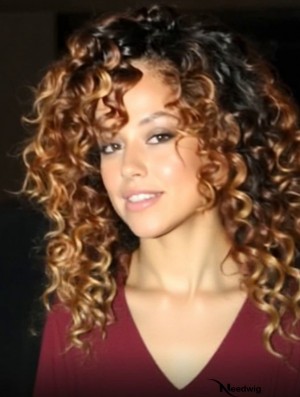 Top Long Brown Kinky Capless Wigs