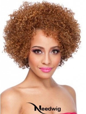 African American Afro Wigs Chin Length Kinky Style Layered Cut