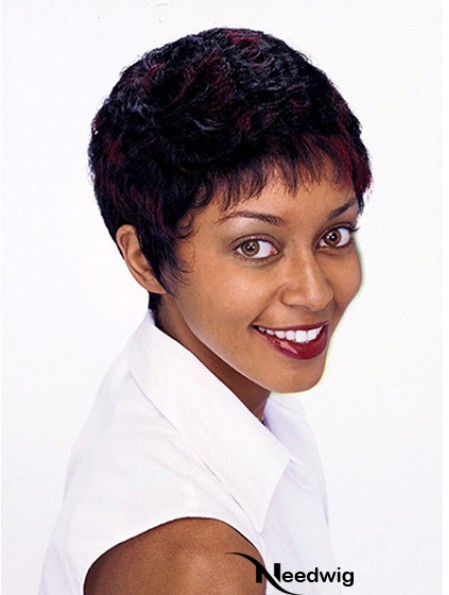 Short Wigs For African American Women Curly Style Auburn Color Bobcuts