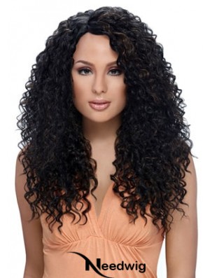 Long Black Kinky Layered Perfect African American Wigs