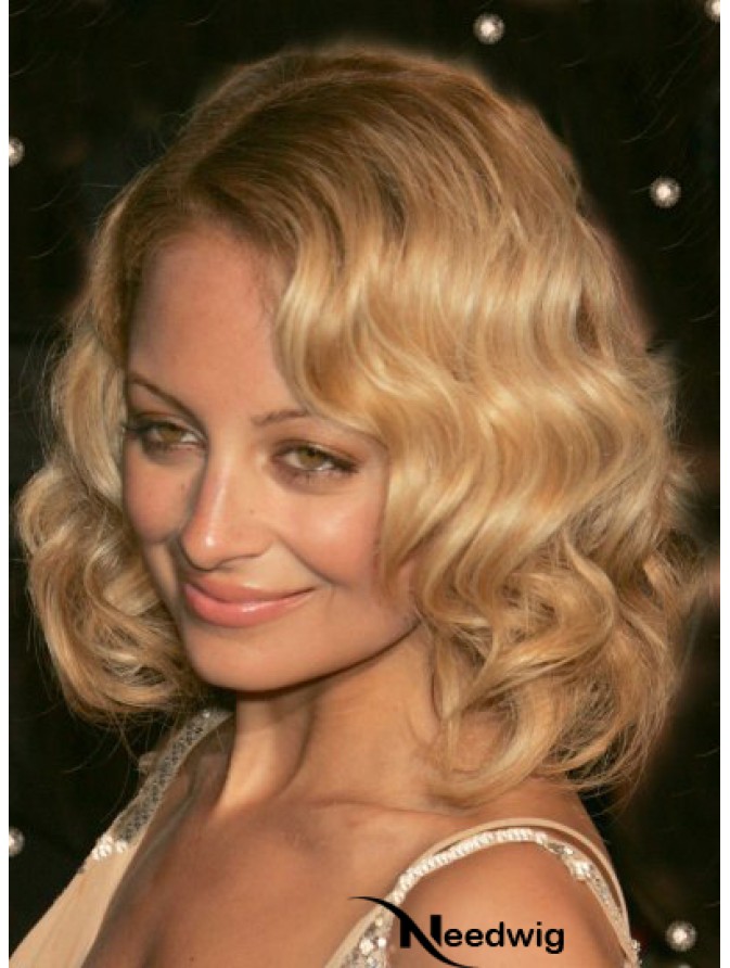 Nicole Richie Wig Wavy Style Shoulder Style Blonde Color