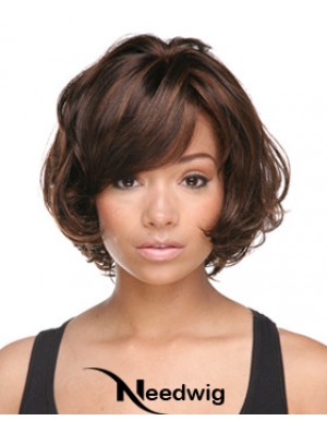 Auburn Chin Length Bobs Capless Synthetic Hair Styles For Black Woman