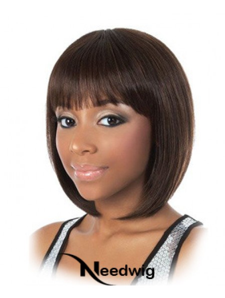 Bobs Blonde Capless Straight Chin Length Black Woman Wigs