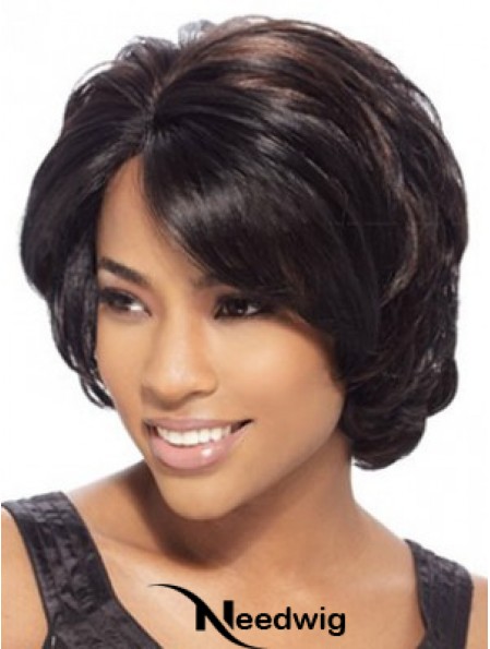 Wavy Layered Chin Length Brown Trendy Lace Front Wigs