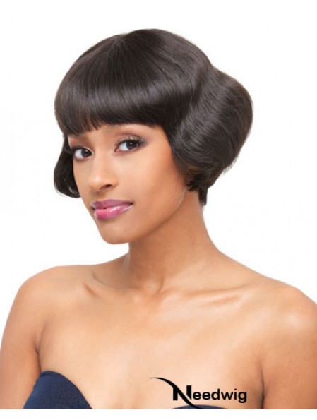 Capless Short Straight Brown Exquisite Bob Wigs