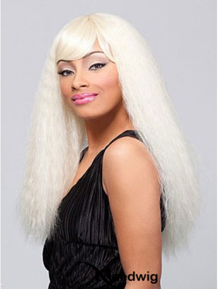 Long Blonde Straight With Bangs Top African American Wigs