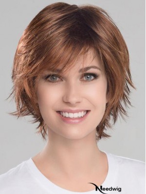 Auburn Beautiful Wavy Short Synthetic Bob Wigs