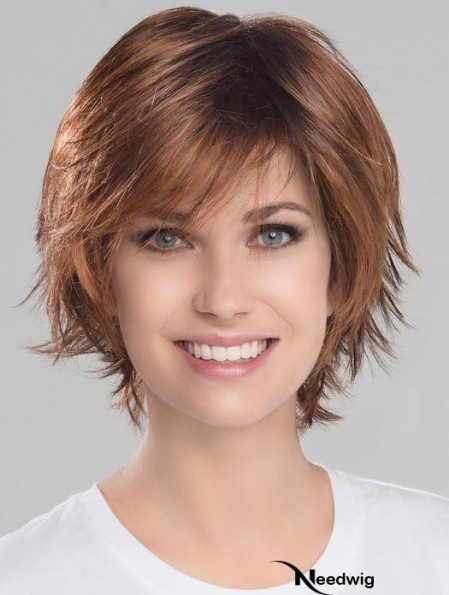 Auburn Beautiful Wavy Short Synthetic Bob Wigs