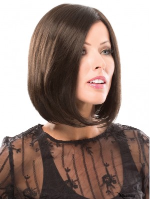 12 inch Chin Length Ideal Black Straight Bob Wigs