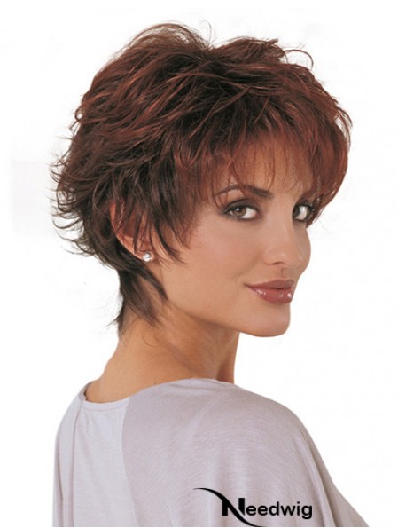 Synthetic Fashion Wigs Classic Cut Short Length Auburn Color