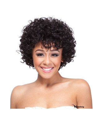 Short Layered Curly Black Good Synthetic Wigs